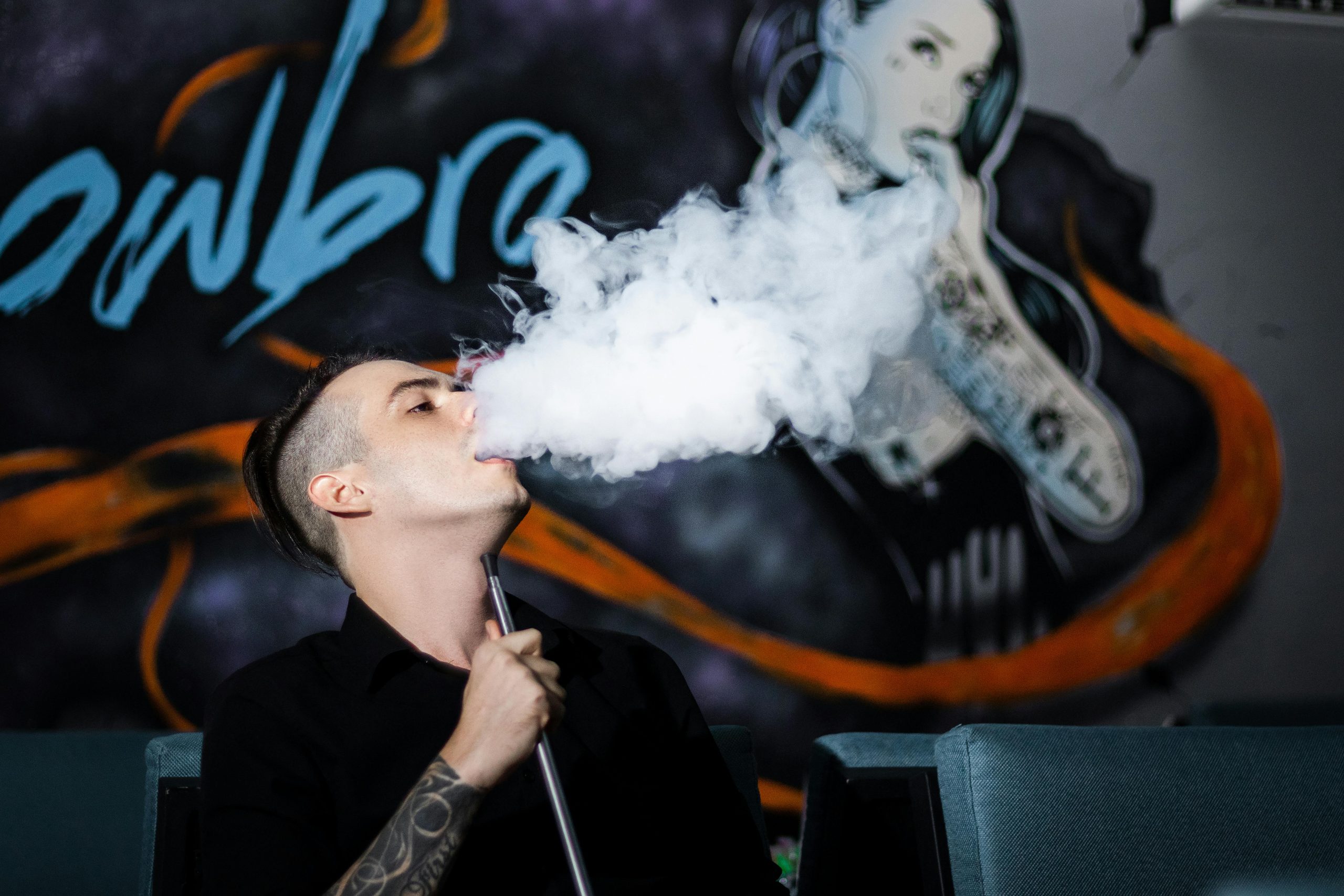 Man Smoking Vape